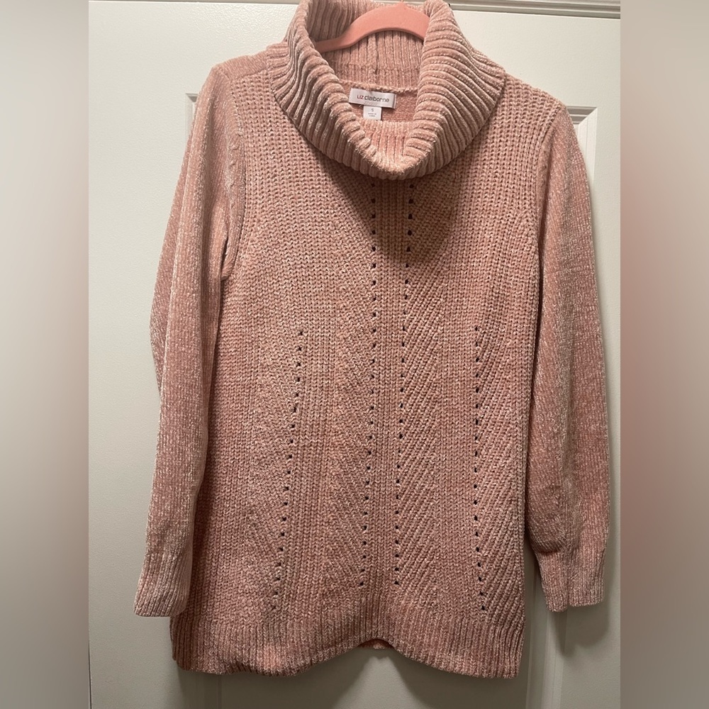 NWOT Liz Claiborne Chenille Womens Cowl Neck Long Sleeve Pullover Sweater Small - Picture 5 of 9